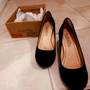 Classified Comfort Black micro heels